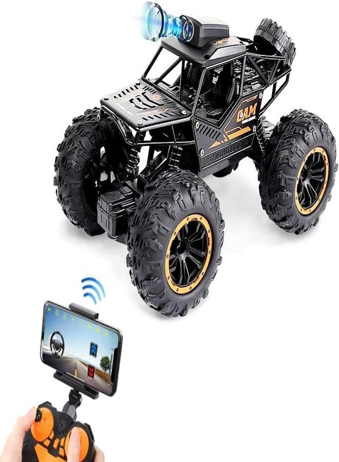 RAMNATH IMPEX Remote Control Car Rc Cars with 720P Hd FPV WiFi Camera|2.4Ghz 1/18 Scale Off-Road Remote Control Truck Monster Trucks for Toddlers Kids Adults|Gift for Boys & Girls.(H), Black - Image 1